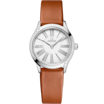 De Ville Mini Tr&eacute;sor 26&nbsp;mm, steel on leather strap - 42817266004004