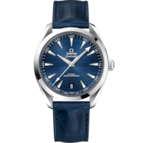 Seamaster Aqua Terra 150M 41&nbsp;mm, acciaio su cinturino di pelle - 22013412103003