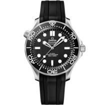 Seamaster Diver 300M 42&nbsp;mm, acciaio su cinturino in caucci&ugrave; - 21032422001003