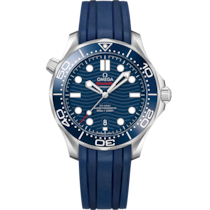 Seamaster Diver 300M 42&nbsp;mm, acciaio su cinturino in caucci&ugrave; - 21032422003001