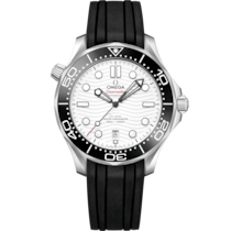 Seamaster Diver 300M 42&nbsp;mm, steel on rubber strap - 21032422004001