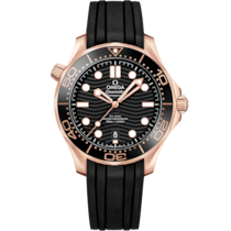 Seamaster Diver 300M 42&nbsp;mm, or Sedna&trade; sur bracelet caoutchouc - 21062422001002