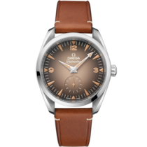 Seamaster Railmaster 38&nbsp;mm, acero con pulsera de piel - 23512382013001