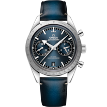 Speedmaster '57 40.5&nbsp;mm, steel on leather strap - 33212415103001