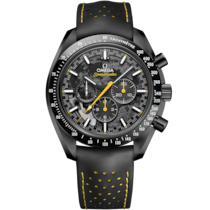 Speedmaster Dark Side of the Moon 44,25&nbsp;mm, c&eacute;ramique noire sur bracelet caoutchouc - 31092445001001