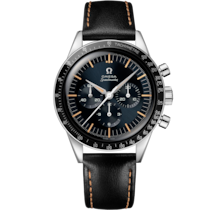 Speedmaster First OMEGA in Space 39,7&nbsp;mm, acier sur bracelet en cuir - 31032405006001