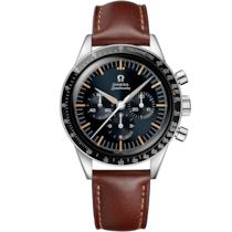 Speedmaster First OMEGA in Space 39,7&nbsp;mm, acero con pulsera de piel - 31032405006002
