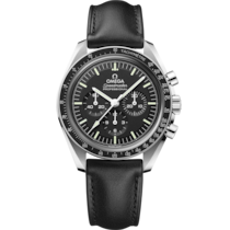 Speedmaster Moonwatch Professional 42&nbsp;mm, acier sur bracelet en cuir - 31032425001002