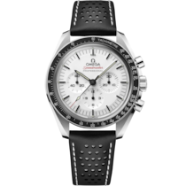 Speedmaster Moonwatch Professional 42&nbsp;mm, Stahl mit Lederarmband - 31032425004002